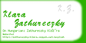 klara zathureczky business card